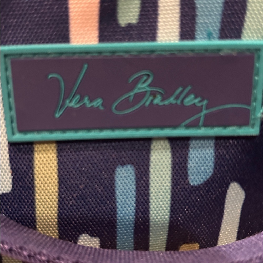 Vera Bradley Navy and Green Patterned lunch bag - Picture 2 of 10